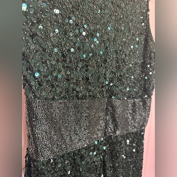 💚 NWT! Mac Duggal Emerald Sequin & Bead Dress - Picture 7 of 15